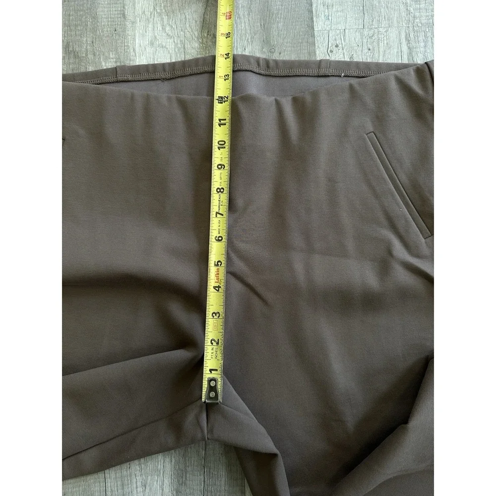 Chico's Brigitte Pants 3.5R US 18R Brown Pull On Wide Leg Rhinestone Hem Plus - Picture 11 of 16